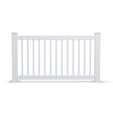 MONTOUR LINE White Traditional Event Fence Panel Kit, (1 Panel, 2 Posts) FN-TRD-KIT-WH-55-01